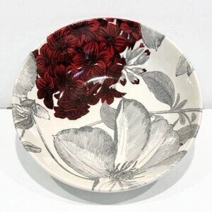 Set of Two Andrew Tanner "Clematis Red" Porcelain Bowls, Made in England